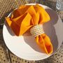 Soft Cotton Linen Napkins Orange • Set Of Four, thumbnail 1 of 3