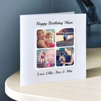 Personalised Card With Removable Metal Collage Keepsake, 2 of 4