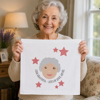Personalised Handkerchief Pair For Granny Gift, 4 of 12