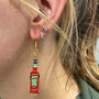 Gold Aperol Spritz Earrings, thumbnail 1 of 2