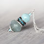 Aquamarine And Silver Necklace, thumbnail 3 of 6