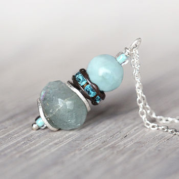 Aquamarine And Silver Necklace, 3 of 6