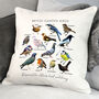 Personalised British Garden Birds Cream Cushion, thumbnail 2 of 3