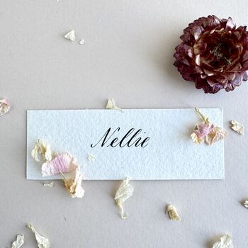 Personalised Handwritten Calligraphy Place Cards On Cotton Rag Paper, 3 of 4
