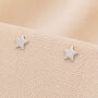 4mm Sterling Silver Star Stud Earrings, thumbnail 1 of 7