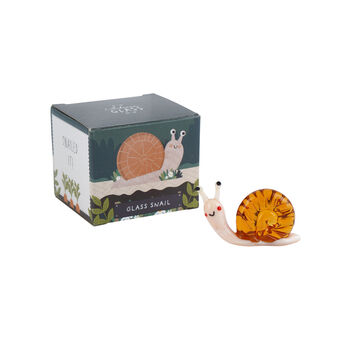 Artisan Glass Snail In Gift Box | Collectable | Glass Animal | Home Decor, 2 of 4