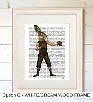 Hare Print, Boxing Hare Book Print, Framed Or Unframed, 5 of 7
