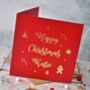 Personalised Gold Foiled Festive Christmas Card, thumbnail 3 of 4