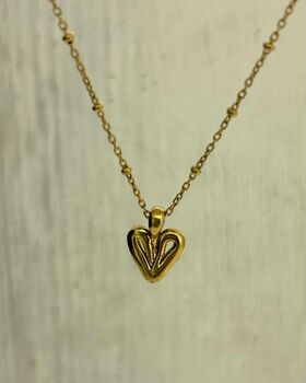 Silver Or Gold Vermeil Plated Heart Necklace, 2 of 2
