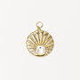Eos Sunrise Circle Charm 12ct Gold Plated, thumbnail 2 of 2