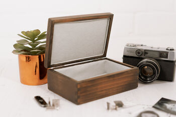 Wooden Cufflink And Watch Box With Copper Message, 9 of 9