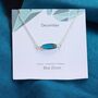 Oblong Oval Birthstone Necklace, thumbnail 5 of 9