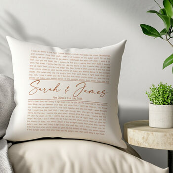 Personalised Song Lyrics Cushion, 2 of 6