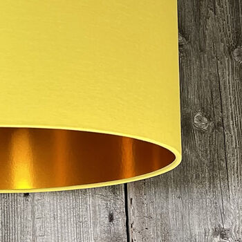 Petrol Cotton Lampshade With Gold Or Copper Foil Lining, 8 of 10