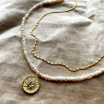 Freshwater Pearls And Sun Pendant, 4 of 11