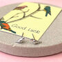 Sterling Silver Good Luck Robin Bird Earrings, thumbnail 10 of 12