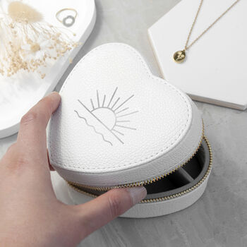 Sunset White Heart Jewellery Case, 6 of 11