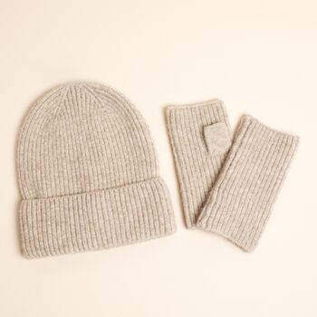 Mocha Knitted Hand Warmers, 2 of 3