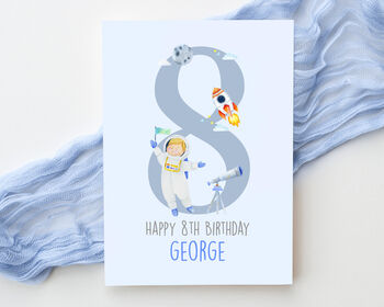 Personalised Children's Birthday Card Astronauts, 2 of 6