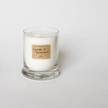 Uplifting Lemon And Geranium Scented Candle, 3 of 3