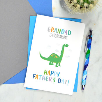 Dinosaur Father's Day Card For Grandad, 2 of 2