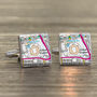 Favourite Place Football Stadium Map Cufflinks For Dad, thumbnail 6 of 12