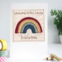 Personalised Rainbow New Baby Girl / 1st Birthday Card, thumbnail 1 of 11