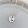Sterling Silver Dinky Zodiac Star Sign Pendant, thumbnail 5 of 12