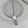 Handprint Footprint Slim Tag Steel Necklace, thumbnail 2 of 6
