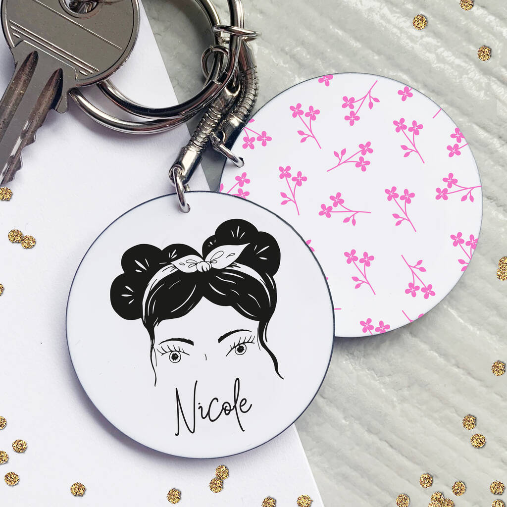 Personalised Fashion Girl Keyring By HoorayBelle