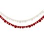 Red And Cream Scalloped Felt Christmas Banner Set, thumbnail 4 of 5