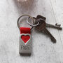 Personalised Heart Metal Keyring For Valentine's Day, thumbnail 6 of 10