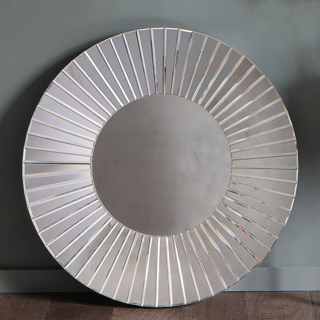 round all glass wall mirror by primrose & plum