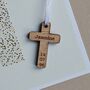 Personalised Hanging Mini Cross Token, thumbnail 3 of 4