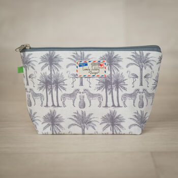 Flamingo Zebra Pineapple Gift Makeup Cosmetic Bag, 2 of 2