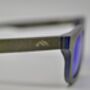 Boatmans Recycled Denim Frame And Blue Lens Sunglasses, thumbnail 10 of 11