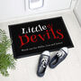 Personalised Halloween Little Devils Indoor Doormat, thumbnail 2 of 4