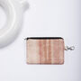 Tie And Dye Brown Silk Zipped Pouch Bag, thumbnail 4 of 4