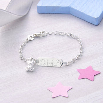 Baby's Personalised Silver Christening Bracelet, 3 of 7