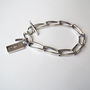 Personalised Heavy Silver Tag Bracelet, thumbnail 3 of 4