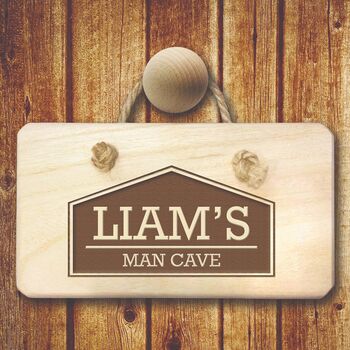Personalised Pine Wood Hanging Sign, 2 of 2