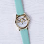 Pastel Colours Kitty With Glasses Watch, thumbnail 2 of 4