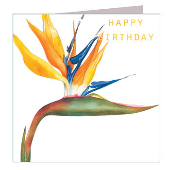 Gold Foiled Bird Of Paradise Birthday Card, 2 of 3