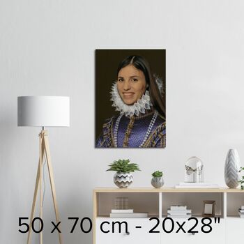 Personalised Royal Portrait On Canvas The Countess, 5 of 6