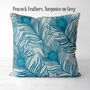 Peacock Cushion, Feathers, Multiple Cols Available, thumbnail 6 of 7