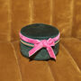 Velvet Bow Mini Round Jewellery Case, thumbnail 1 of 10