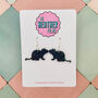 Black Rat Glitter Halloween Resin Earrings, thumbnail 1 of 4