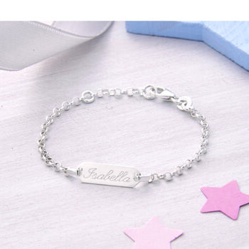 Child's Personalised Silver Christening Bracelet, 3 of 6