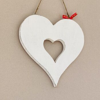 Extra Large Hand Painted Hanging Heart, 3 of 4