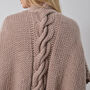 Anna Lou In Mink Poncho Easy Knitting Kit, thumbnail 3 of 9